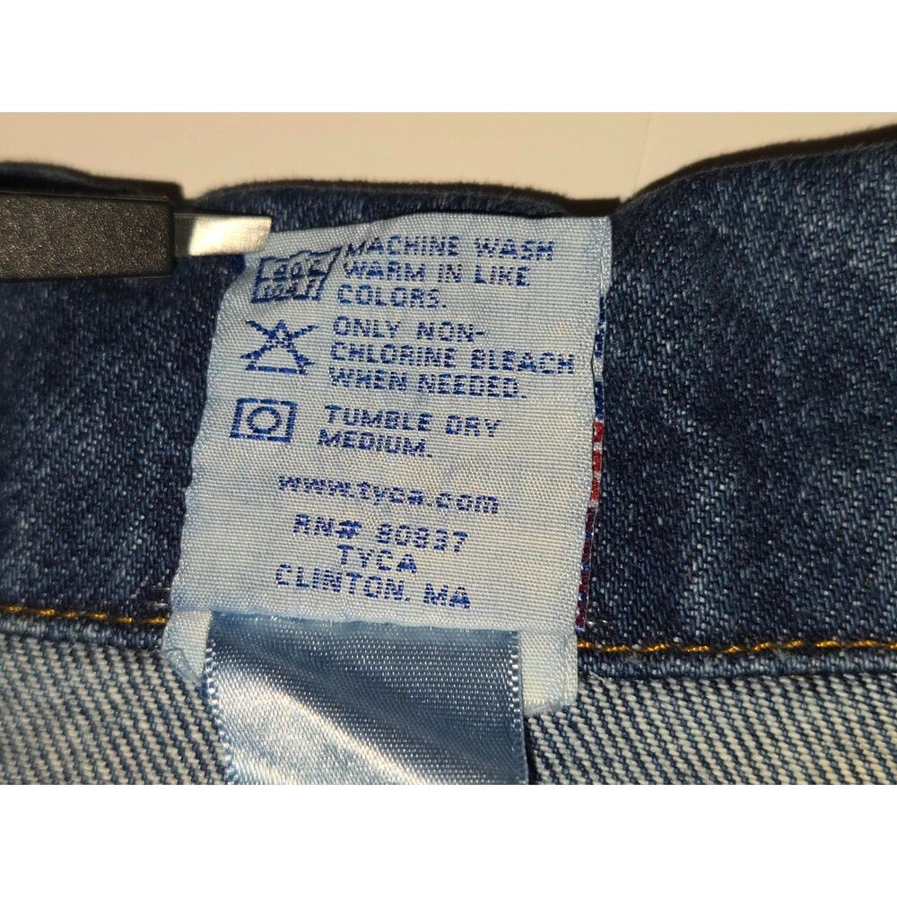 Vintage TYCA Denim Jacket USA Embossed Guitar Back IAMAW Union 90s Mens Large - Picture 8 of 9